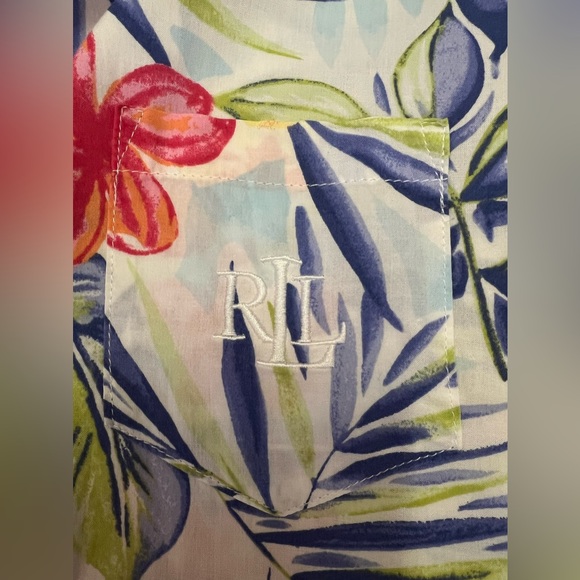 Ralph Lauren - Beautiful floral, buttoned, 3/4 or tab sleeves - Pajama top - L - Picture 4 of 5